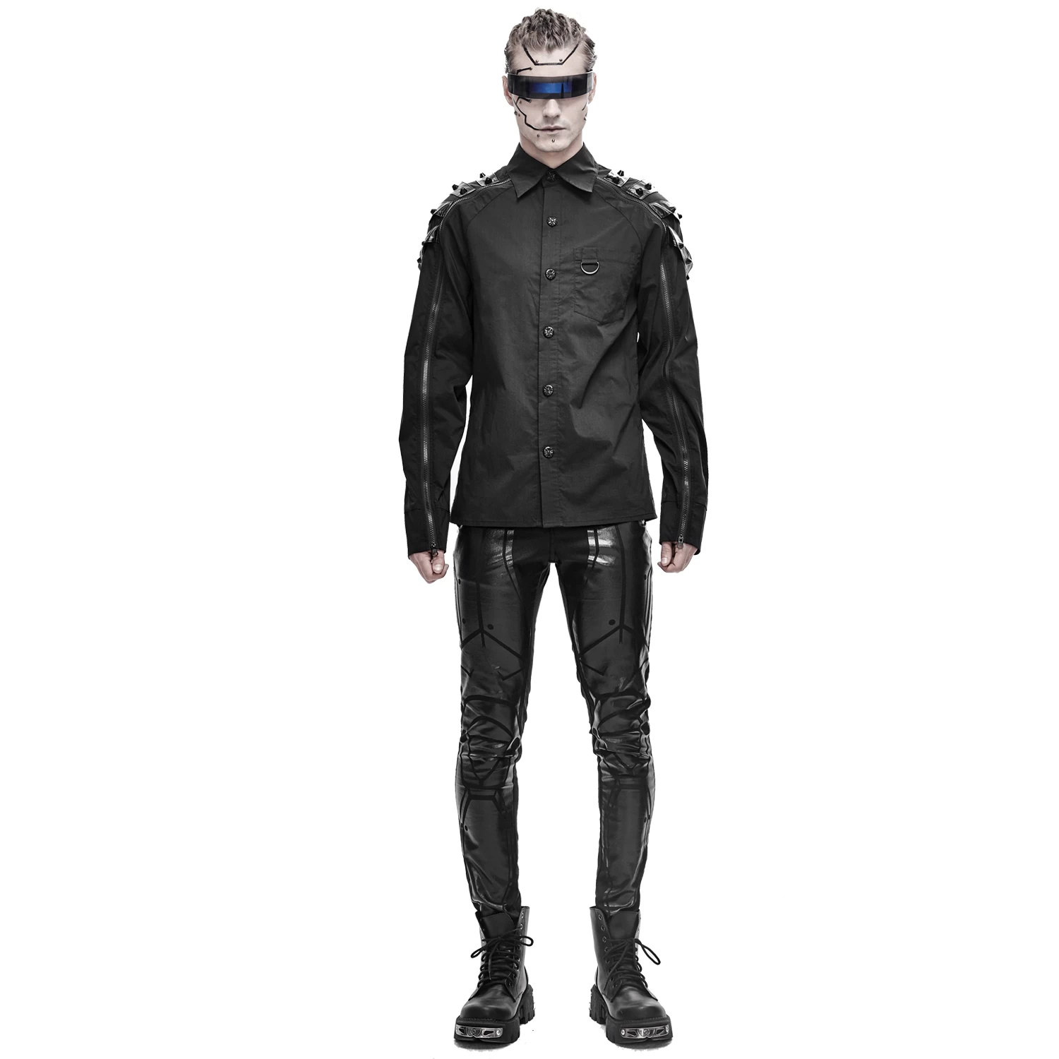 Chemise 'Cyberpunk' Noire 12 Chemise 'Cyberpunk' Noire – Image 10