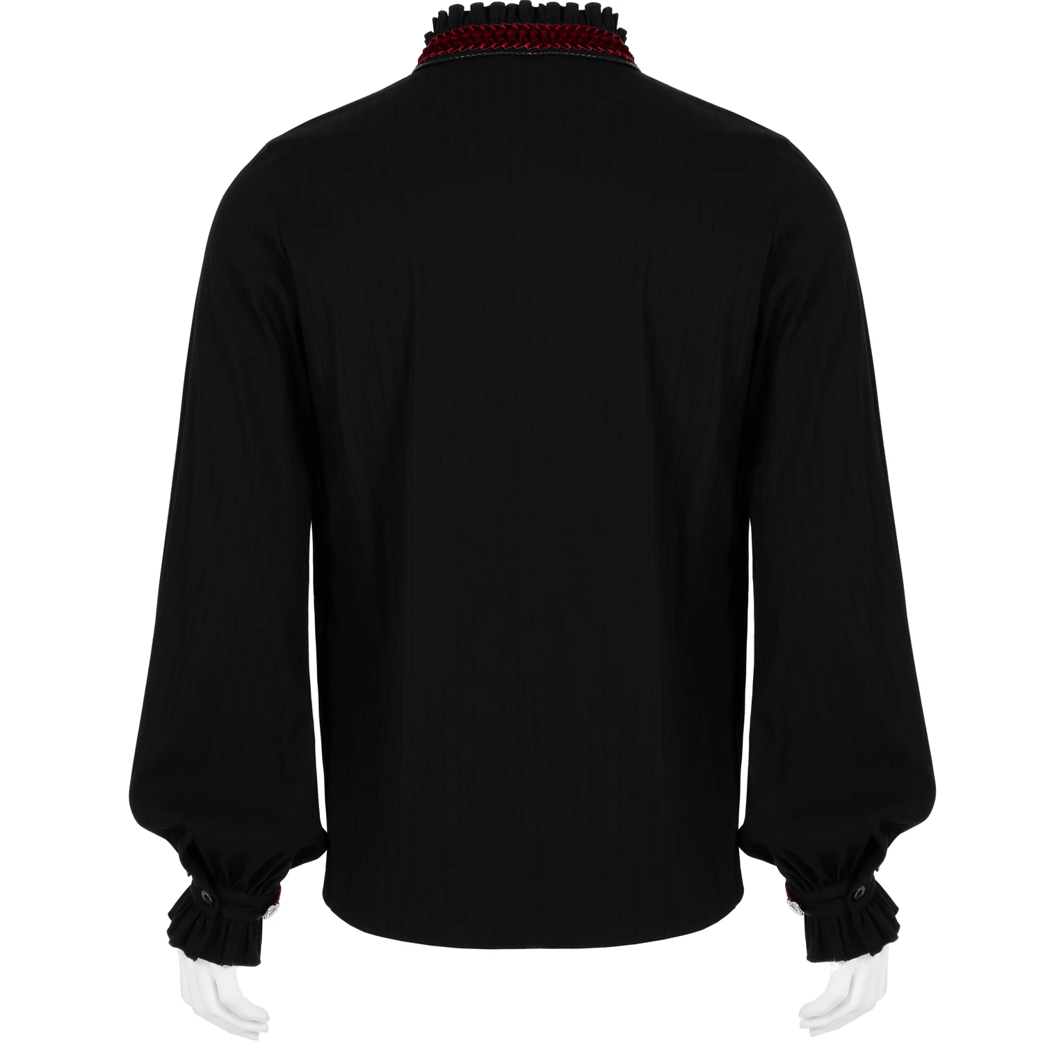 Chemise 'Desmond' Noire Et Bordeaux 13 Chemise 'Desmond' Noire Et Bordeaux – Image 11