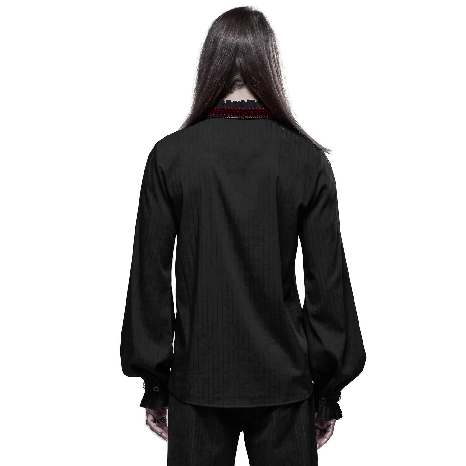 Chemise 'Desmond' Noire Et Bordeaux 5 Chemise 'Desmond' Noire Et Bordeaux – Image 3