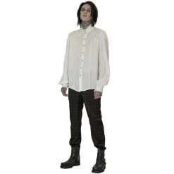 Chemise 'Gothic Dragon' Blanche -Magasin De Mode chemise gothic dragon blanche 4