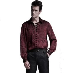 Chemise 'Nephilim' Rouge -Magasin De Mode chemise nephilim rouge 1