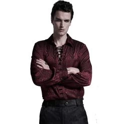 Chemise 'Nephilim' Rouge -Magasin De Mode chemise nephilim rouge 4