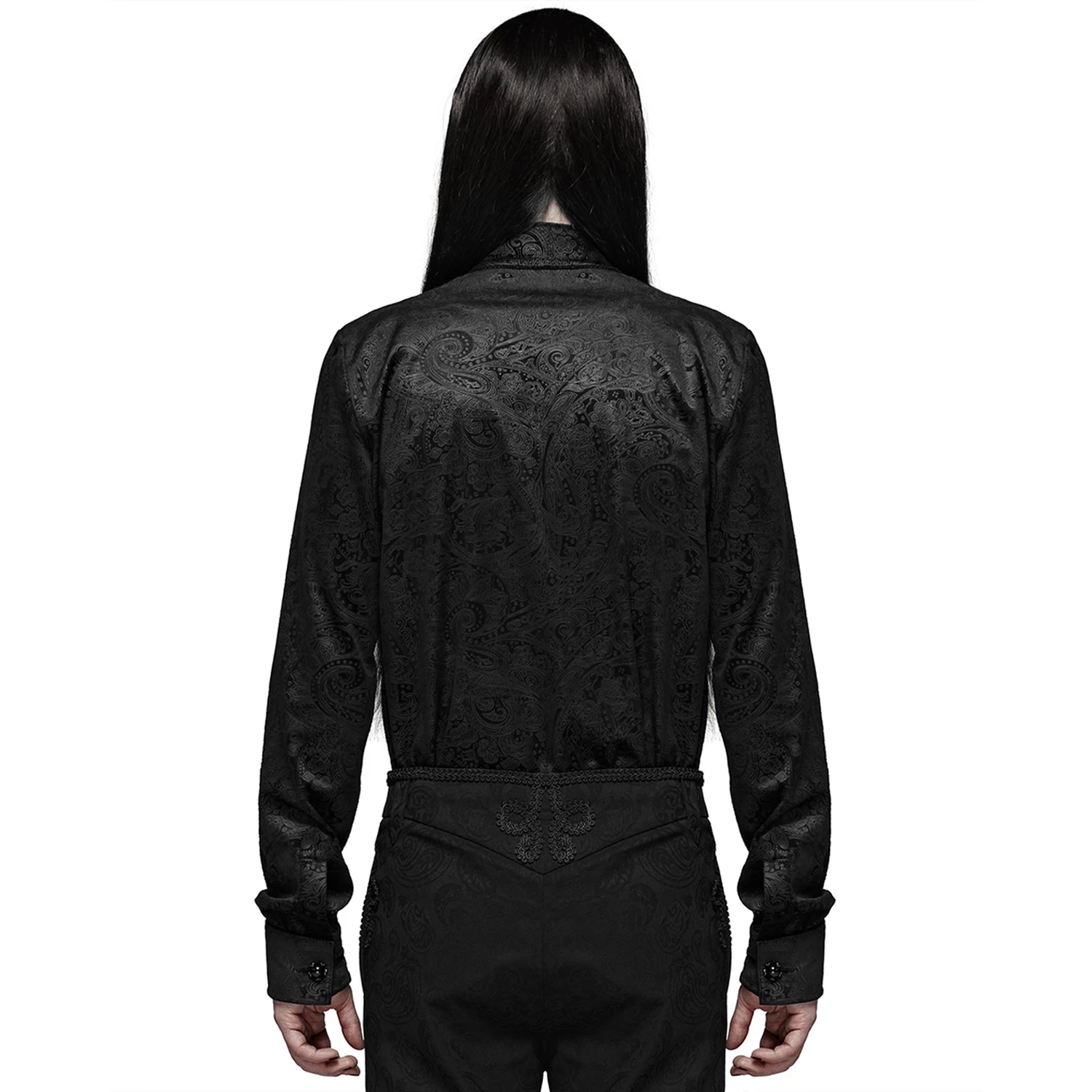Chemise 'Nocturn' En Brocard Noire 5 Chemise 'Nocturn' En Brocard Noire – Image 3