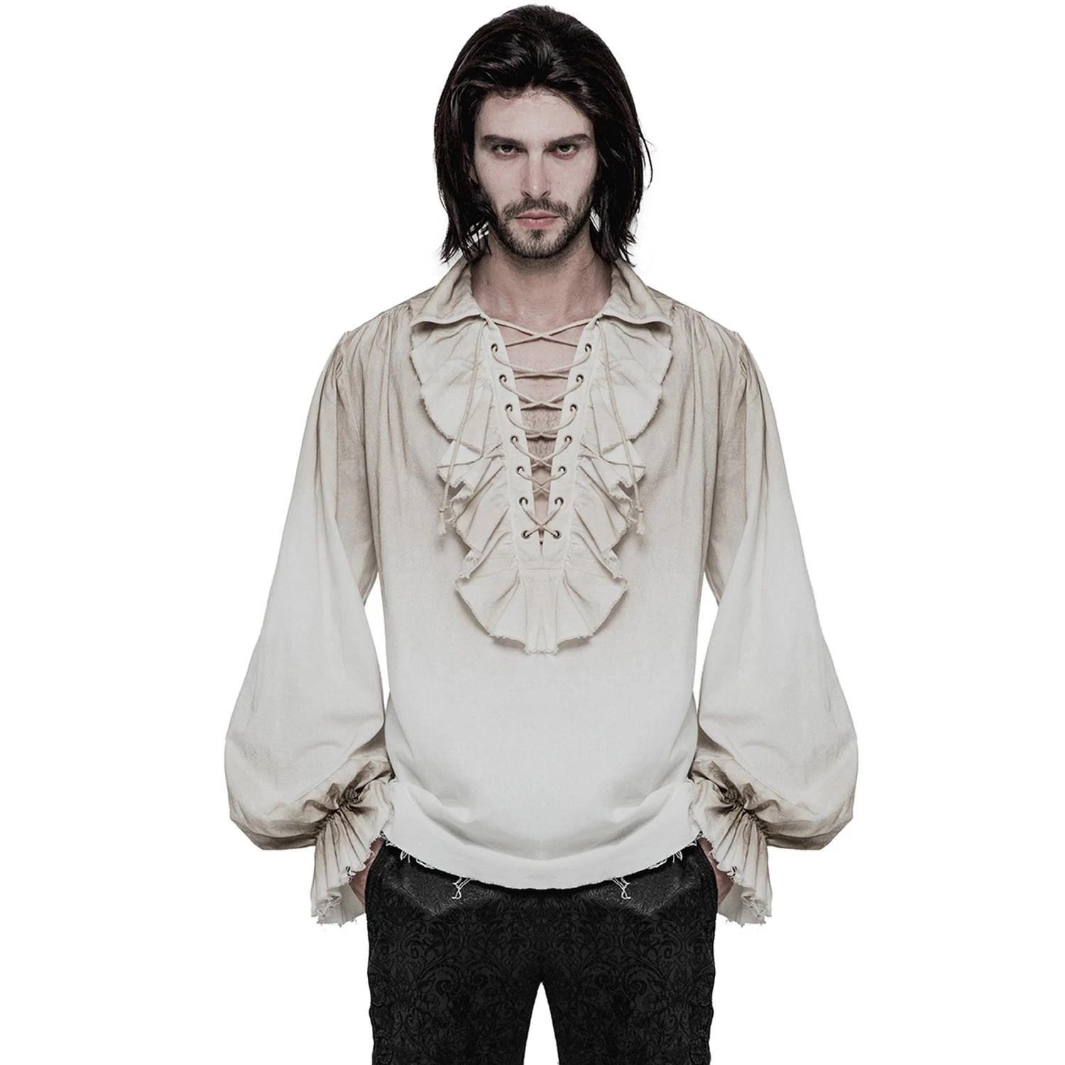 Chemise 'Orthodox Goth' Blanc Cassé 4 Chemise 'Orthodox Goth' Blanc Cassé – Image 2