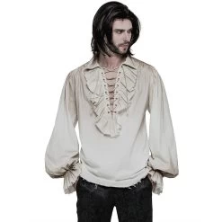 Chemise 'Orthodox Goth' Blanc Cassé 16 Chemise 'Orthodox Goth' Blanc Cassé -Magasin De Mode chemise orthodox goth blanc casse 3