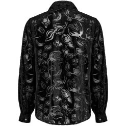 Chemise 'Piranha' En Velours Noir -Magasin De Mode chemise piranha en velours noir 10