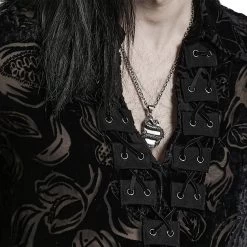 Chemise 'Piranha' En Velours Noir -Magasin De Mode chemise piranha en velours noir 12