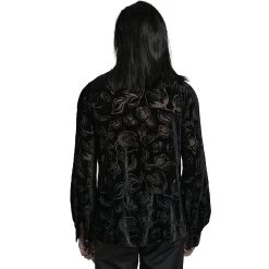 Chemise 'Piranha' En Velours Noir -Magasin De Mode chemise piranha en velours noir 2