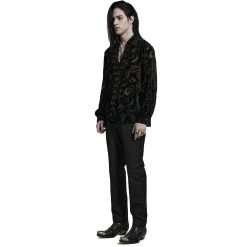 Chemise 'Piranha' En Velours Noir -Magasin De Mode chemise piranha en velours noir 6