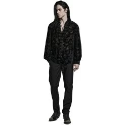 Chemise 'Piranha' En Velours Noir -Magasin De Mode chemise piranha en velours noir 7