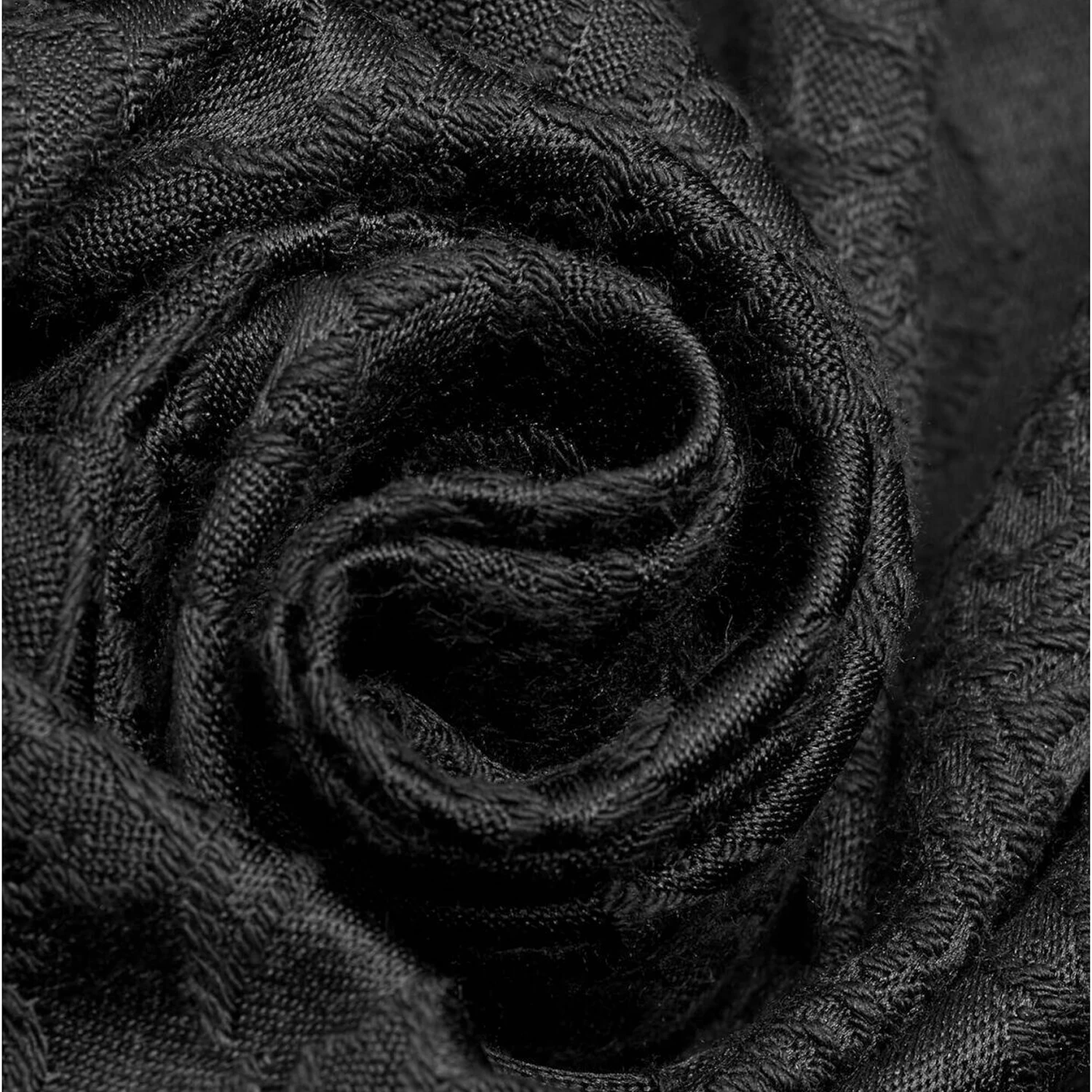 Chemise 'Sinamore' En Brocard Noire 14 Chemise 'Sinamore' En Brocard Noire – Image 12