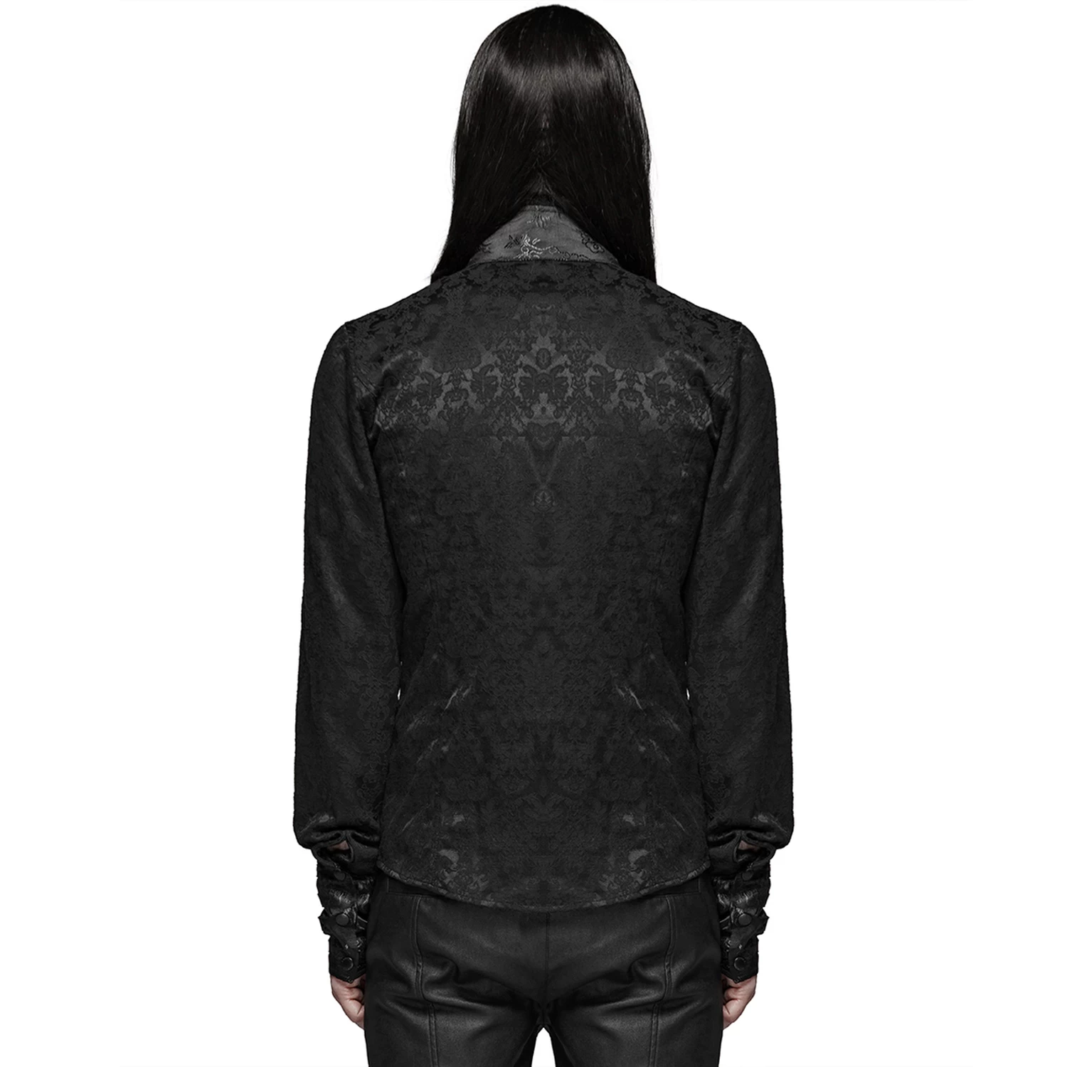 Chemise 'Sinamore' En Brocard Noire 5 Chemise 'Sinamore' En Brocard Noire – Image 3