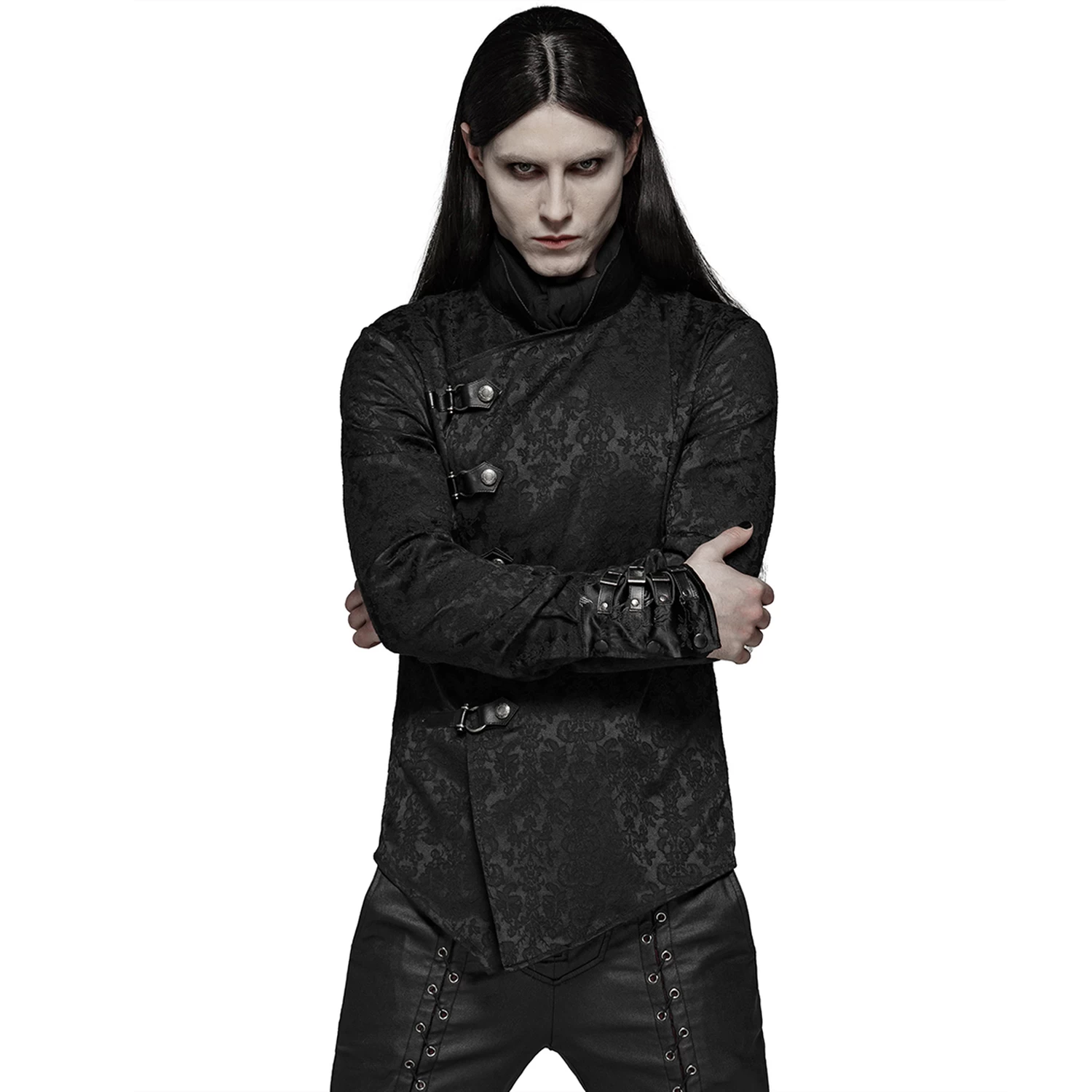 Chemise 'Sinamore' En Brocard Noire 7 Chemise 'Sinamore' En Brocard Noire – Image 5