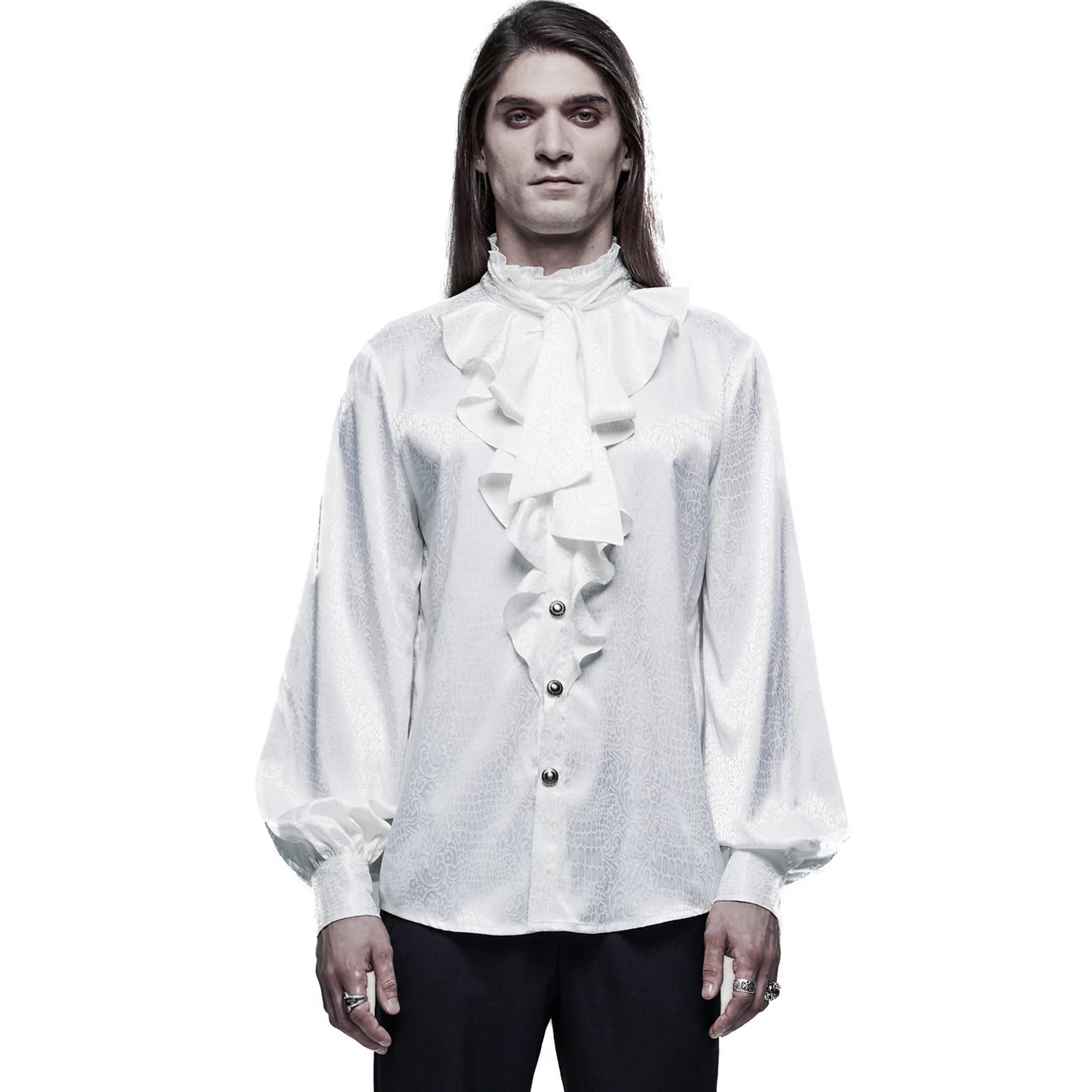 Chemise 'Valerian' En Jacquard Blanche 4 Chemise 'Valerian' En Jacquard Blanche – Image 2