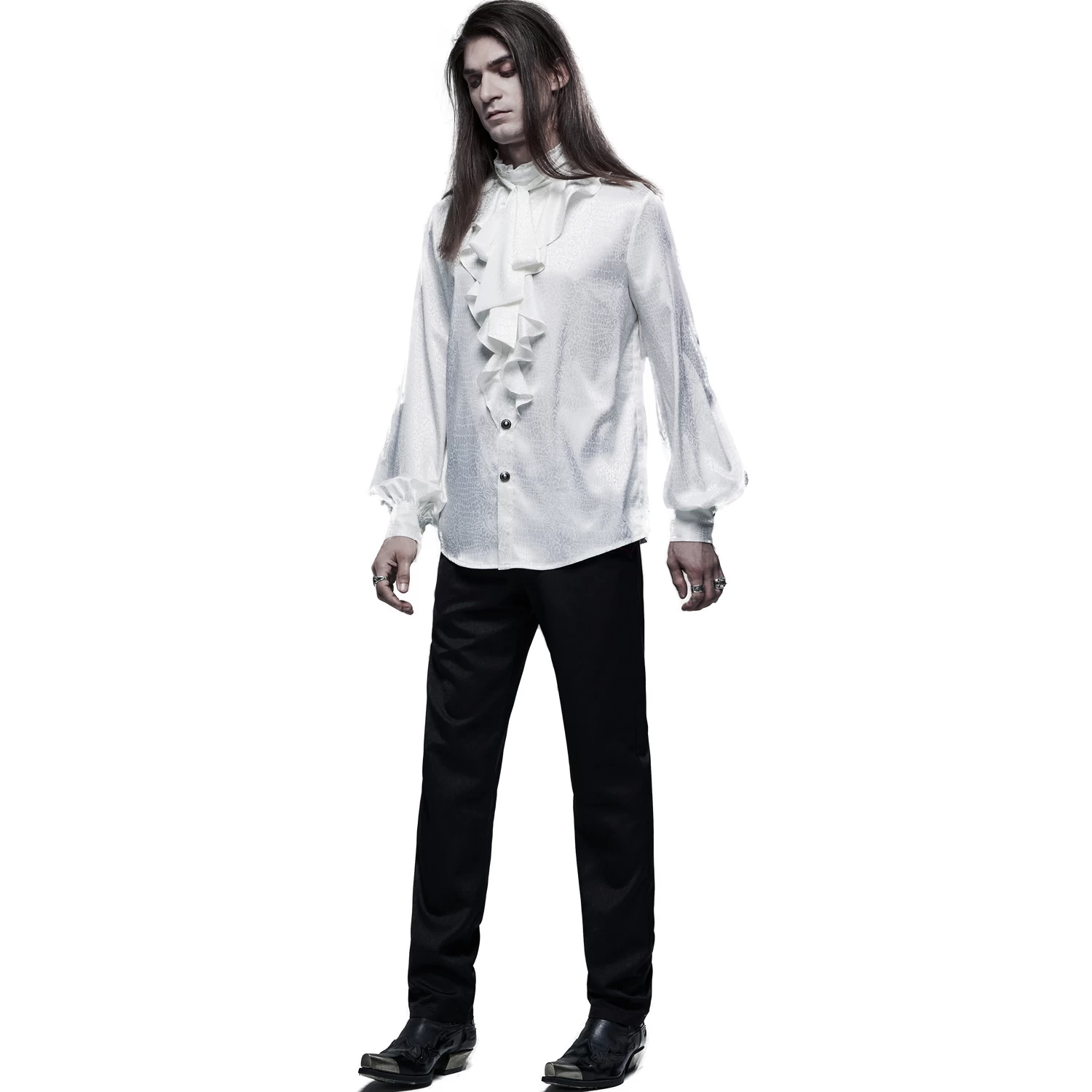 Chemise 'Valerian' En Jacquard Blanche 11 Chemise 'Valerian' En Jacquard Blanche – Image 9