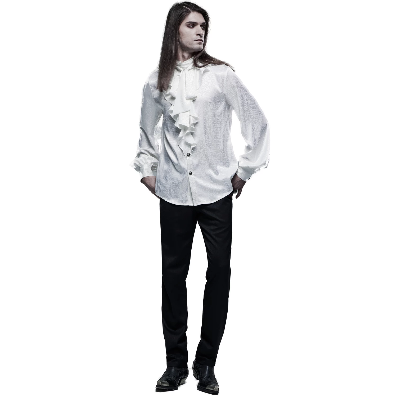 Chemise 'Valerian' En Jacquard Blanche 12 Chemise 'Valerian' En Jacquard Blanche – Image 10