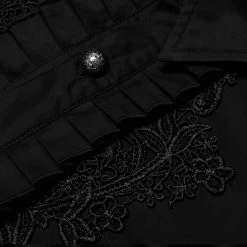 Chemise Victorienne 'Goth Applique' Noire -Magasin De Mode chemise victorienne goth applique noire 10
