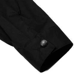Chemise Victorienne 'Goth Applique' Noire -Magasin De Mode chemise victorienne goth applique noire 11