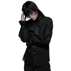 Chemise Victorienne 'Gothic Noble' Noire -Magasin De Mode chemise victorienne gothic noble noire 1