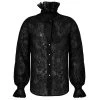 Chemise Victorienne 'Gothic Noble' Noire -Magasin De Mode chemise victorienne gothic noble noire