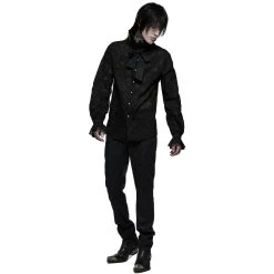 Chemise Victorienne 'Gothic Noble' Noire -Magasin De Mode chemise victorienne gothic noble noire 4