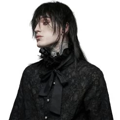 Chemise Victorienne 'Gothic Noble' Noire -Magasin De Mode chemise victorienne gothic noble noire 5