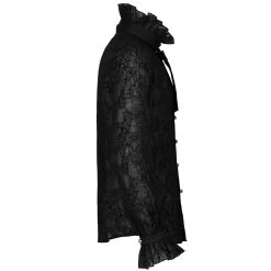 Chemise Victorienne 'Gothic Noble' Noire -Magasin De Mode chemise victorienne gothic noble noire 8