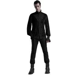 Chemise Victorienne 'Nomeon' Noire 21 Chemise Victorienne 'Nomeon' Noire -Magasin De Mode chemise victorienne nomeon noire 6