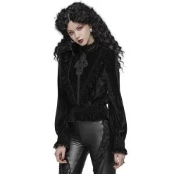 Chemisier 'Amuria' En Velours Noir 16 Chemisier 'Amuria' En Velours Noir -Magasin De Mode chemisier amuria en velours noir 2