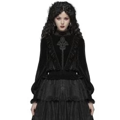 Chemisier 'Amuria' En Velours Noir 17 Chemisier 'Amuria' En Velours Noir -Magasin De Mode chemisier amuria en velours noir 3