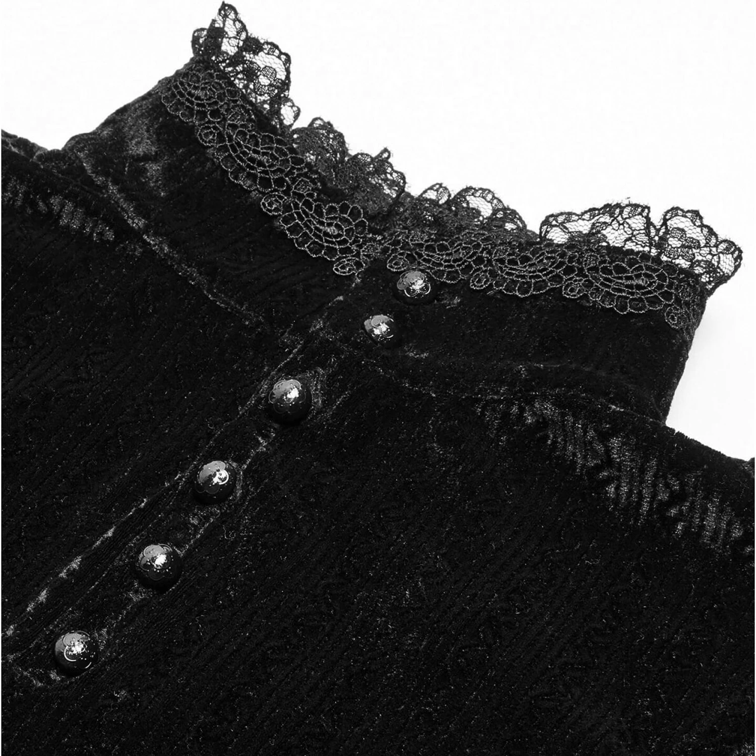 Chemisier 'Amuria' En Velours Noir 12 Chemisier 'Amuria' En Velours Noir â Image 10