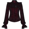 Chemisier 'Gothic Retro' Rouge Et Noir -Magasin De Mode chemisier gothic retro rouge et noir