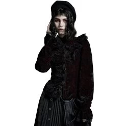 Chemisier 'Gothic Retro' Rouge Et Noir -Magasin De Mode chemisier gothic retro rouge et noir 5