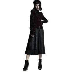 Chemisier 'Gothic Retro' Rouge Et Noir -Magasin De Mode chemisier gothic retro rouge et noir 8