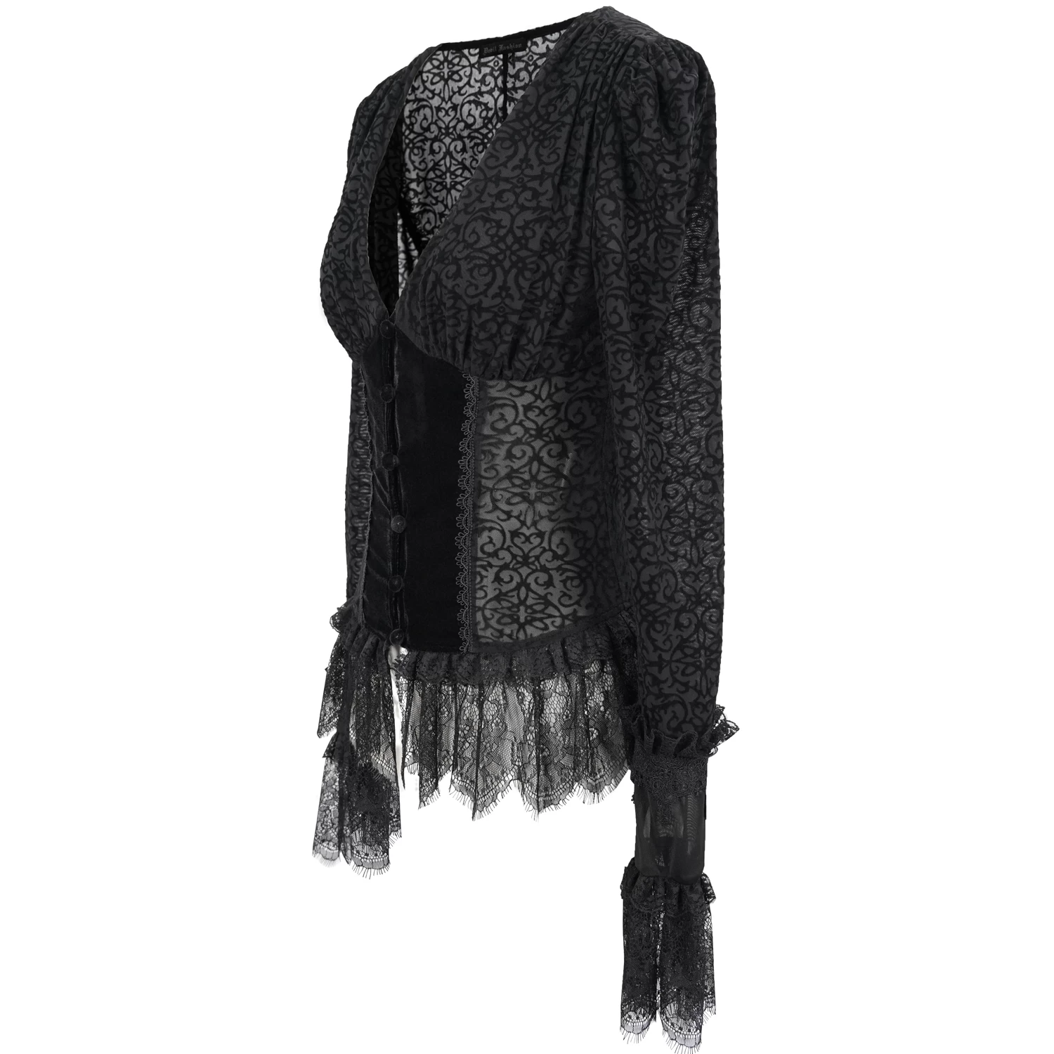 Chemisier 'Lavinia' Noir 15 Chemisier 'Lavinia' Noir â Image 13