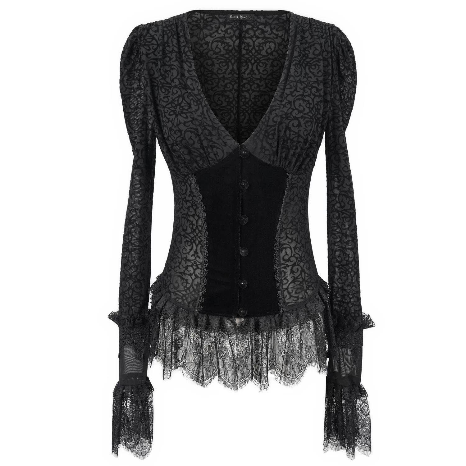 Chemisier 'Lavinia' Noir 3 Chemisier 'Lavinia' Noir