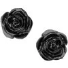 Clous D'Oreilles 'Black Rose' -Magasin De Mode clous d oreilles black rose