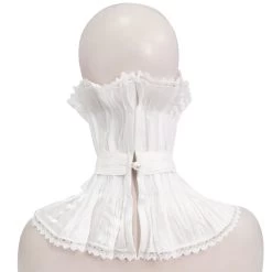 Col Montant Unisexe Plissé Blanc 18 Col Montant Unisexe Plissé Blanc -Magasin De Mode col montant unisexe plisse blanc 6