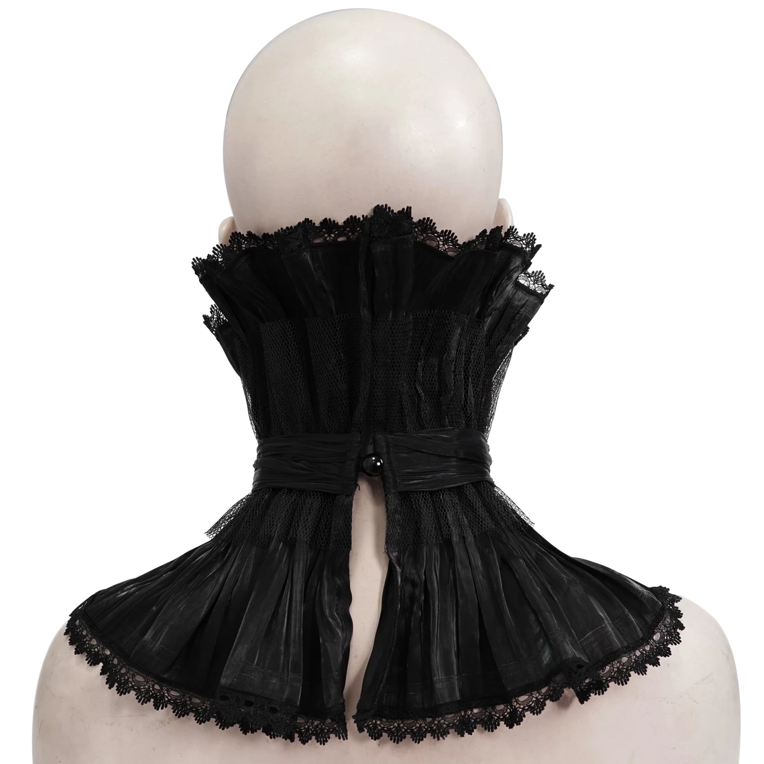 Col Montant Unisexe Plissé Noir 11 Col Montant Unisexe Plissé Noir – Image 9