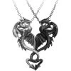 Collier Couple/Amitié 'Draconic Tryst' 2 Collier Couple/Amitié 'Draconic Tryst' -Magasin De Mode collier coupleamitie draconic tryst