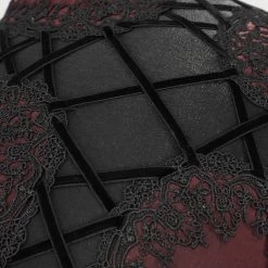 Coussin Gothique 'Cross-Shaped' Bordeaux Et Noir -Magasin De Mode coussin gothique cross shaped bordeaux et noir 10