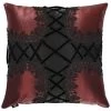 Coussin Gothique 'Cross-Shaped' Bordeaux Et Noir -Magasin De Mode coussin gothique cross shaped bordeaux et noir
