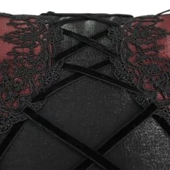 Coussin Gothique 'Cross-Shaped' Bordeaux Et Noir -Magasin De Mode coussin gothique cross shaped bordeaux et noir 9