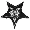 Coussin Pentagramme Imprimé 'Baphomet' Noir 1 Coussin Pentagramme Imprimé 'Baphomet' Noir -Magasin De Mode coussin pentagramme imprime baphomet noir