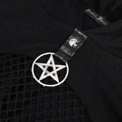 Crop Top à Capuche 'Pentagram' Noir 27 Crop Top à Capuche 'Pentagram' Noir -Magasin De Mode crop top a capuche pentagram noir 12