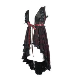 Déshabillé 'Romantic Goth' En Dentelle Rouge Et Noire -Magasin De Mode deshabille romantic goth en dentelle rouge et noire 10