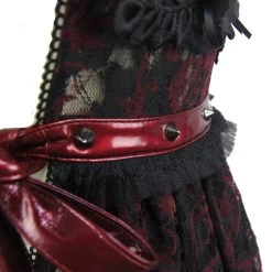 Déshabillé 'Romantic Goth' En Dentelle Rouge Et Noire -Magasin De Mode deshabille romantic goth en dentelle rouge et noire 11