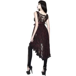 Déshabillé 'Romantic Goth' En Dentelle Rouge Et Noire -Magasin De Mode deshabille romantic goth en dentelle rouge et noire 2