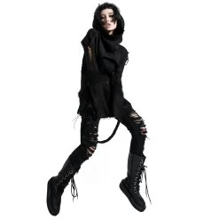 Echarpe à Capuche 'Hellebore' Noire -Magasin De Mode echarpe a capuche hellebore noire 5