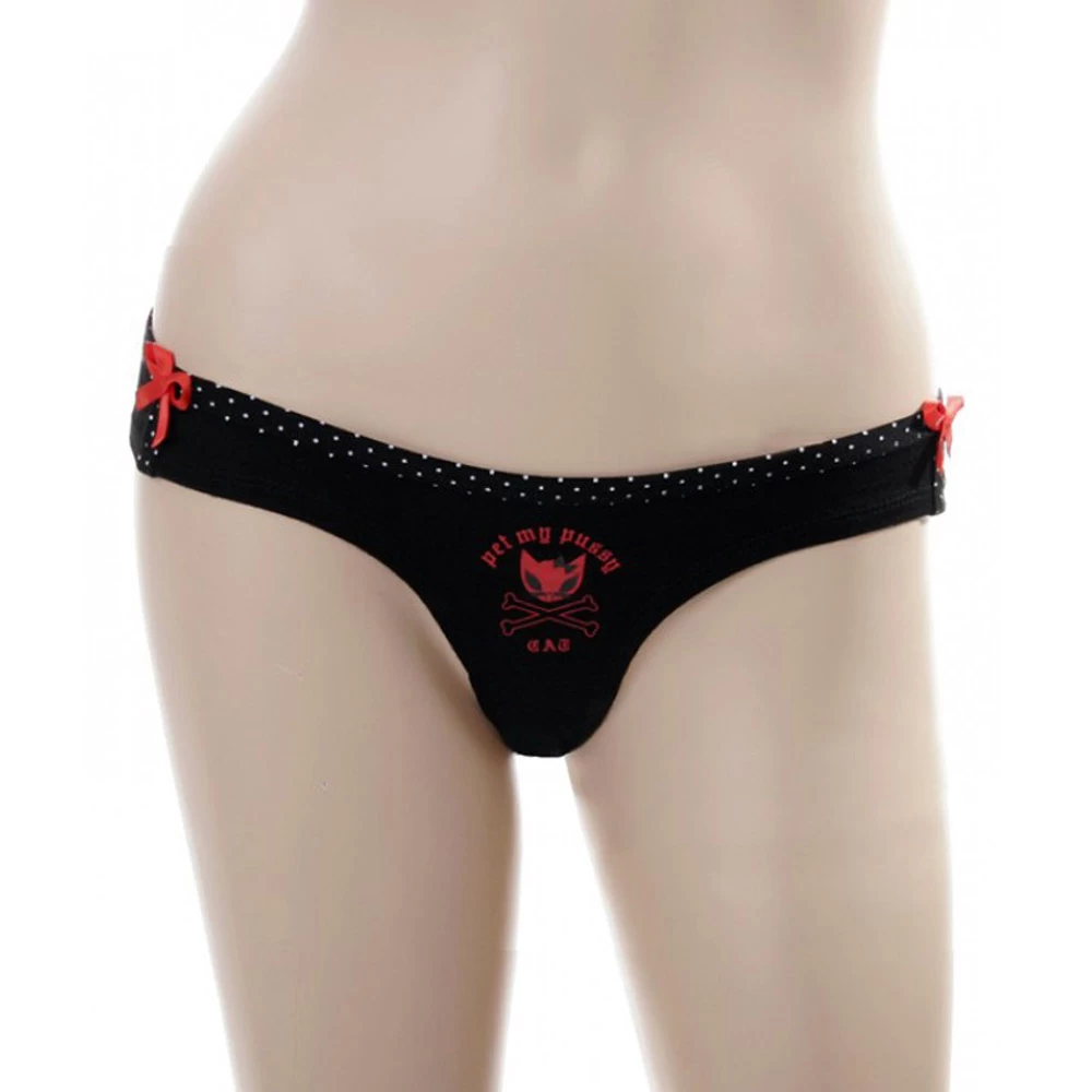 Ensemble De Lingerie Noire 'Pet My Pussy' à Pois... 4 Ensemble De Lingerie Noire 'Pet My Pussy' à Pois... – Image 2